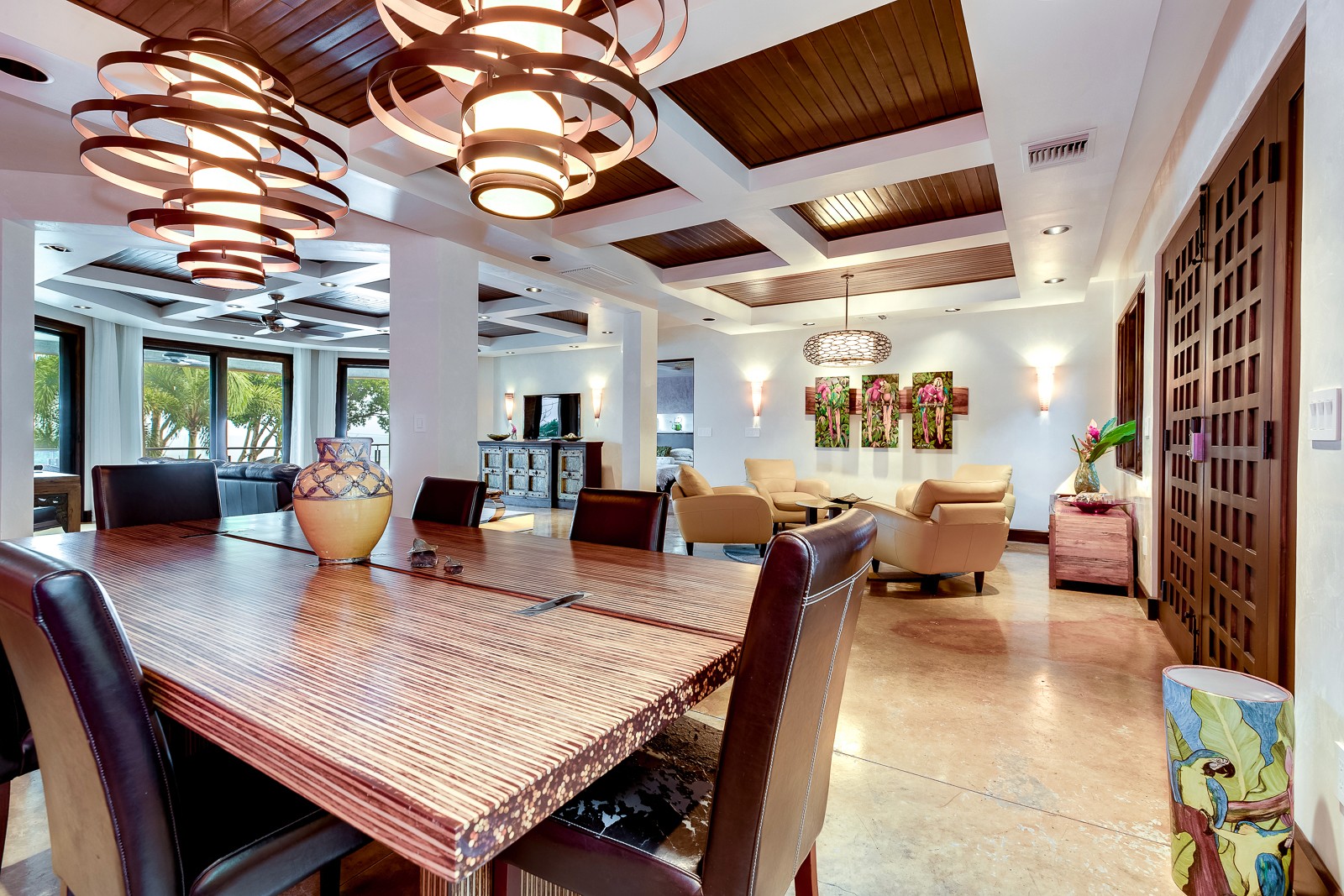 An open-air VIVARA dining room set for a small celebration